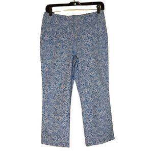 Lilly Pulitzer Pants Women’s 4 Blue Vintage Cropped Lions Head Print Crop Ankle